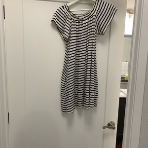 Nordstrom Cotton Stripped Shoulders Dress -M